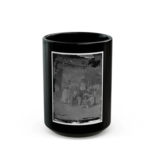 Beaufort, South Carolina. Negro Family Representing Several Generations. All Born On The Plantation Of J.J. Smith (U.S. Civil War) Black Coffee Mug 15oz - Go Mug Yourself