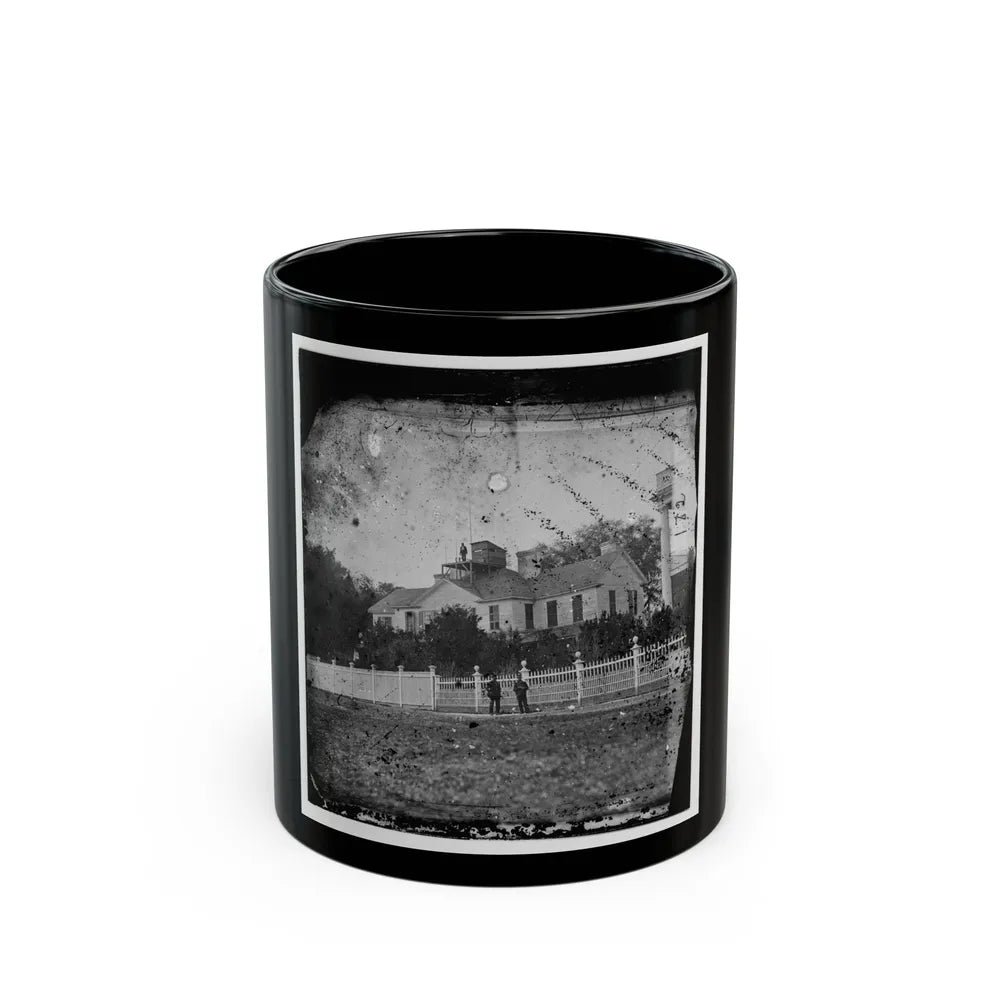 Beaufort, South Carolina. Federal Signal Station. Formerly The Home Of John G. Barnwell (U.S. Civil War) Black Coffee Mug-11oz-Go Mug Yourself