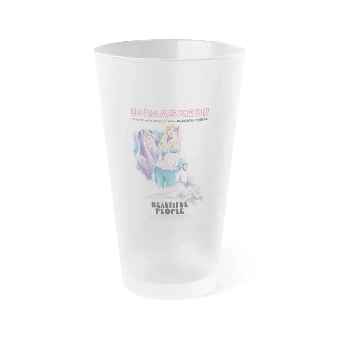 BEAUTIFUL PEOPLE 1971 Movie Poster - Frosted Pint Glass 16oz 16oz Frosted - Go Mug Yourself
