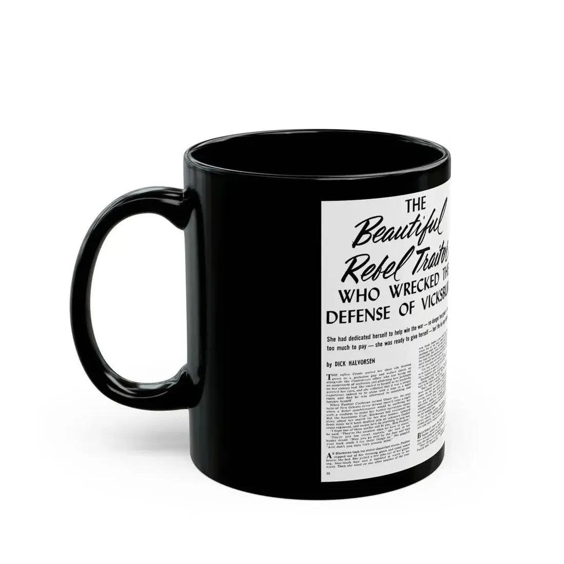 Beautiful Rebel Traitors, True Men Stories, April 1959 - Black Coffee Mug - Go Mug Yourself