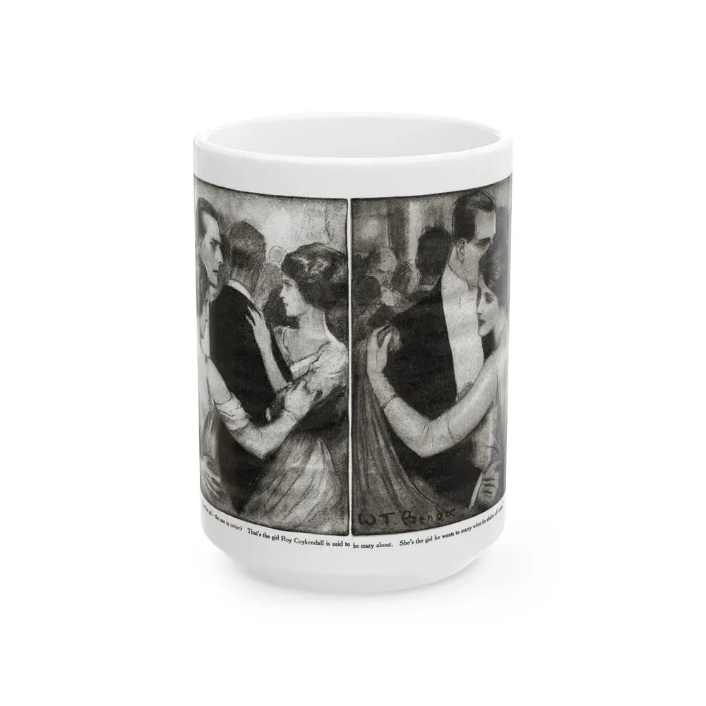Beauty (2), Redbook magazine, January 1921 - White Coffee Mug 15oz - Go Mug Yourself