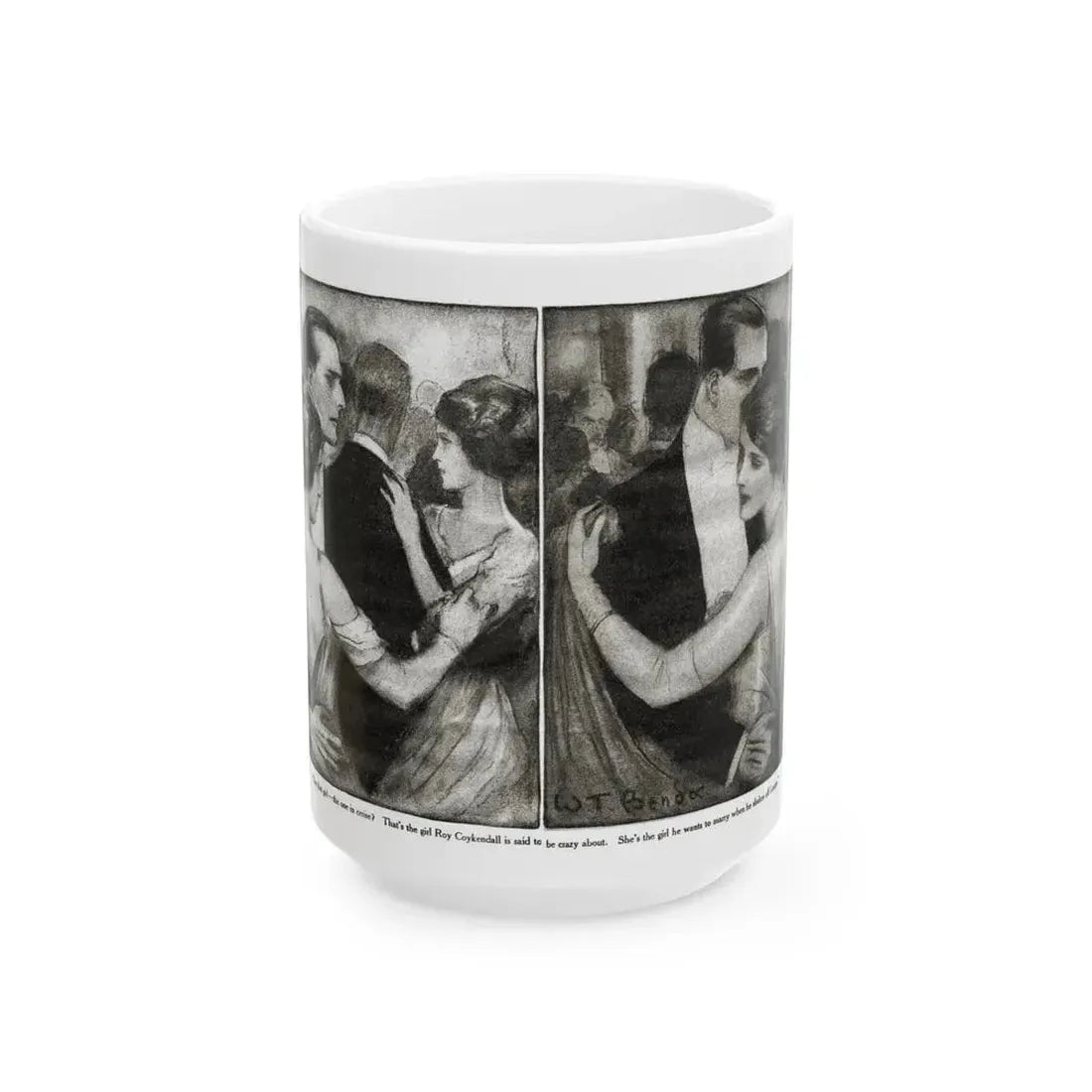 Beauty (2), Redbook magazine, January 1921 - White Coffee Mug 15oz - Go Mug Yourself