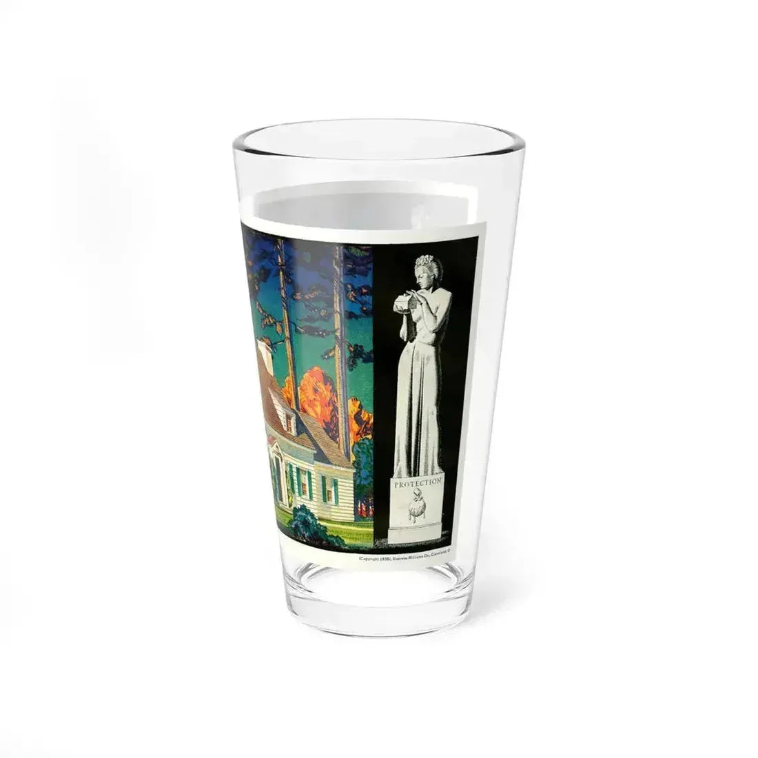 Beauty and Protection (3), 1936 (Magazine Illustration) Pint Glass 16oz - Go Mug Yourself