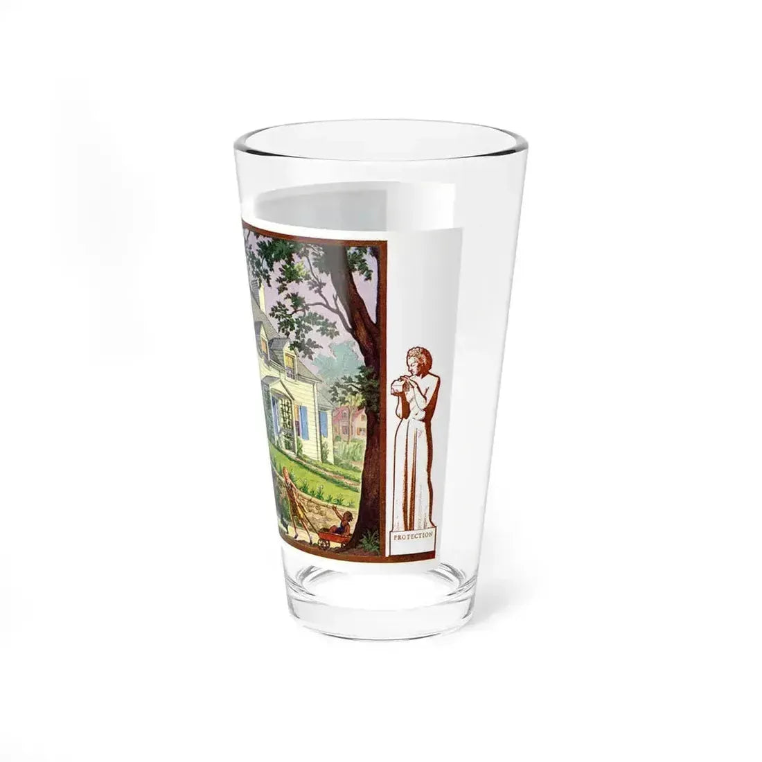 Beauty and Protection (4), 1937 (Magazine Illustration) Pint Glass 16oz - Go Mug Yourself
