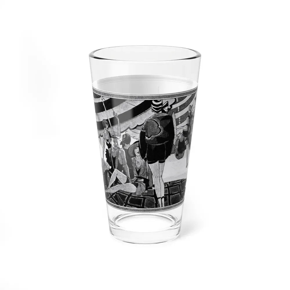 Beauty Bathes in Sun and Wave, McCall's, August 1927 (Magazine Illustration) Pint Glass 16oz - Go Mug Yourself