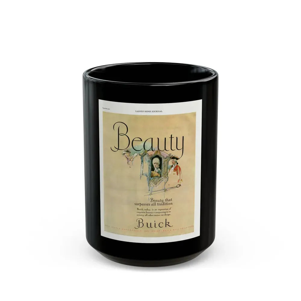 Beauty Buick ad, Ladies' Home Journal, September 1927 - Black Coffee Mug 15oz - Go Mug Yourself