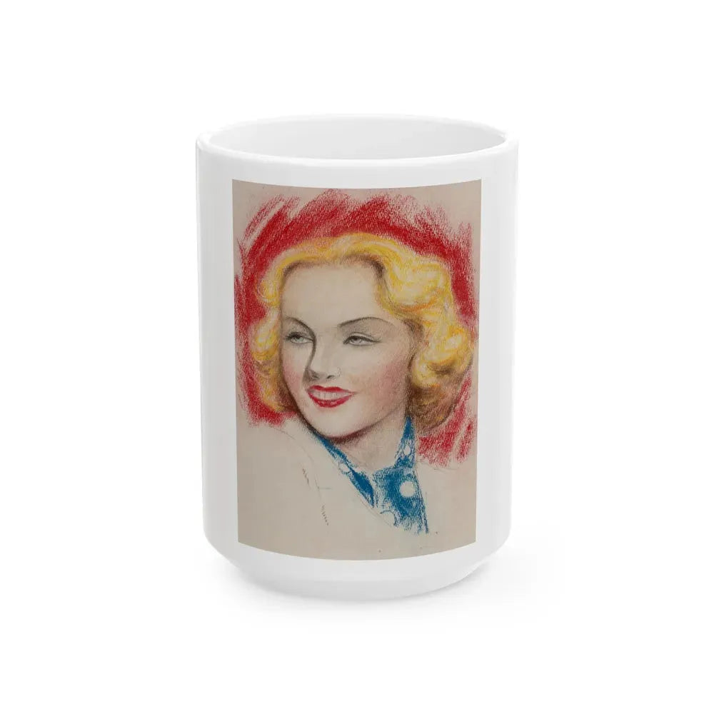 Beauty in Blue - White Coffee Mug 15oz - Go Mug Yourself