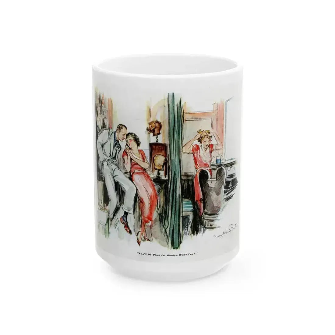 Beauty Parlour Intrigue, 1936 - White Coffee Mug 15oz - Go Mug Yourself