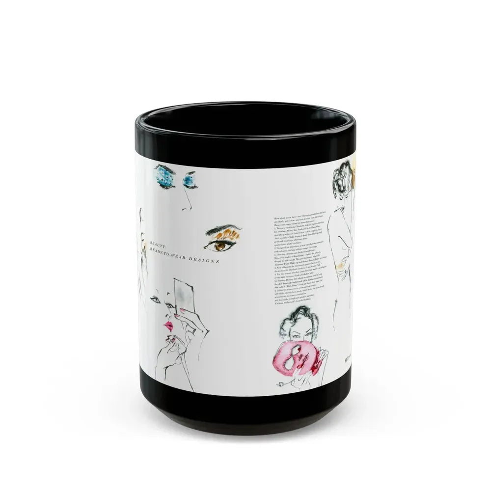 Beauty, Ready-To-Wear Designs, 1954 - Black Coffee Mug 15oz - Go Mug Yourself