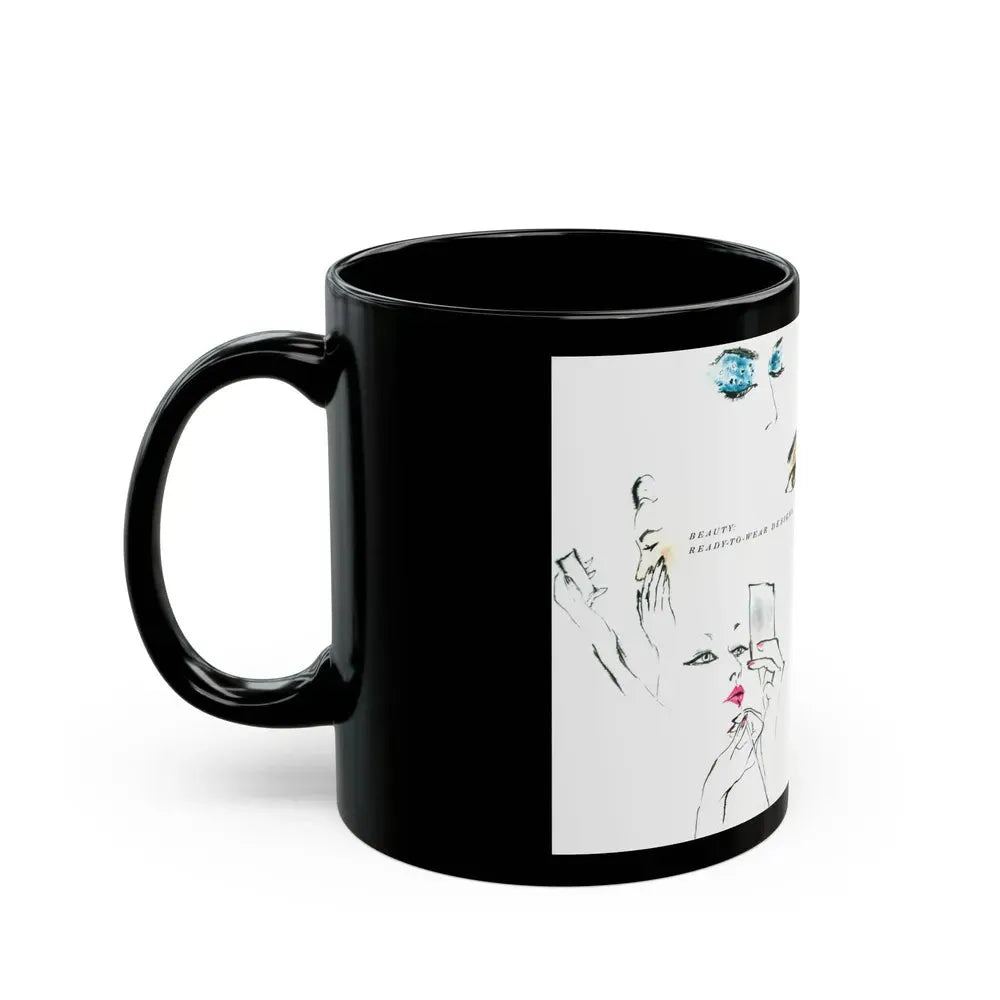 Beauty, Ready-To-Wear Designs, 1954 - Black Coffee Mug - Go Mug Yourself