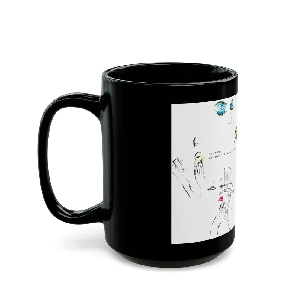 Beauty, Ready-To-Wear Designs, 1954 - Black Coffee Mug - Go Mug Yourself