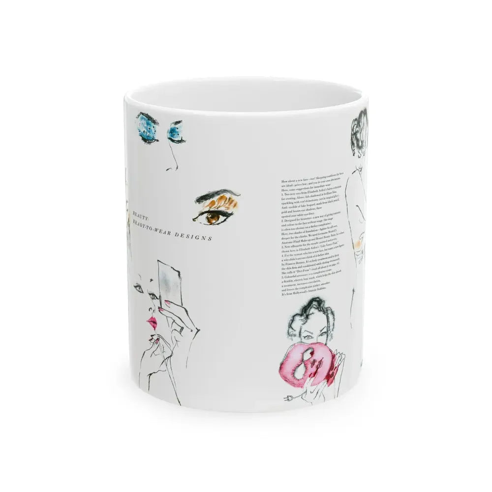 Beauty, Ready-To-Wear Designs, 1954 - White Coffee Mug 11oz - Go Mug Yourself