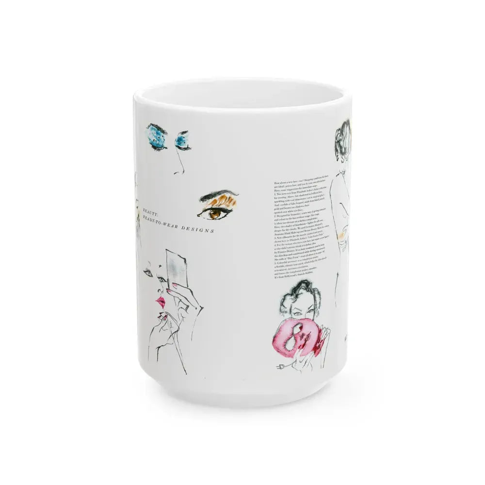 Beauty, Ready-To-Wear Designs, 1954 - White Coffee Mug 15oz - Go Mug Yourself
