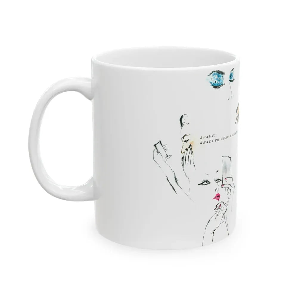 Beauty, Ready-To-Wear Designs, 1954 - White Coffee Mug - Go Mug Yourself