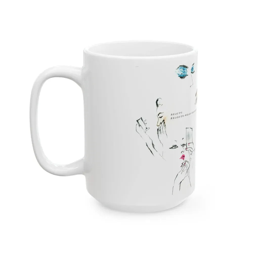 Beauty, Ready-To-Wear Designs, 1954 - White Coffee Mug - Go Mug Yourself