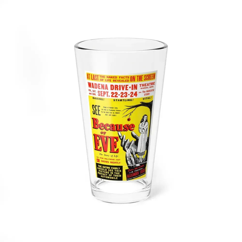 BECAUSE OF EVE 1948 Movie Poster - Pint Glass 16oz 16oz - Go Mug Yourself