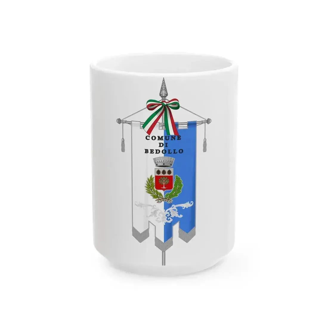 Bedollo-Gonfalone (Italy) White Coffee Mug 15oz - Go Mug Yourself