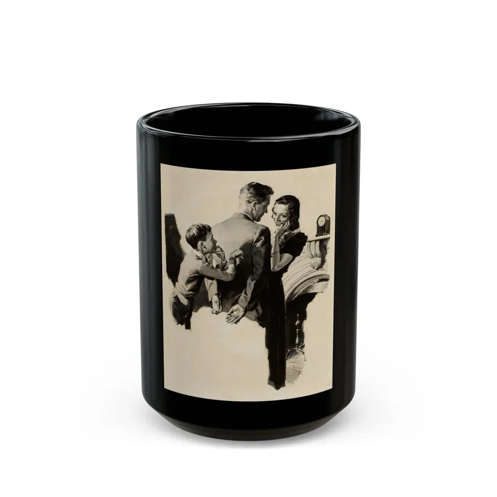 Beechnut Gum ad illustration, 1938 - Black Coffee Mug 15oz - Go Mug Yourself