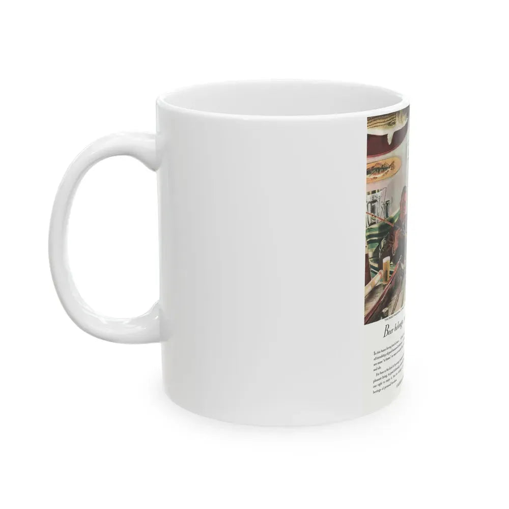 Beer Belongs - Enjoy It, Woman's Home Companion, May 1948 - White Coffee Mug - Go Mug Yourself