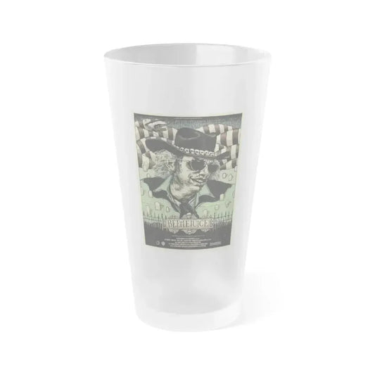 BEETLEJUICE (ALAMO) 1988 Movie Poster - Frosted Pint Glass 16oz 16oz Frosted - Go Mug Yourself