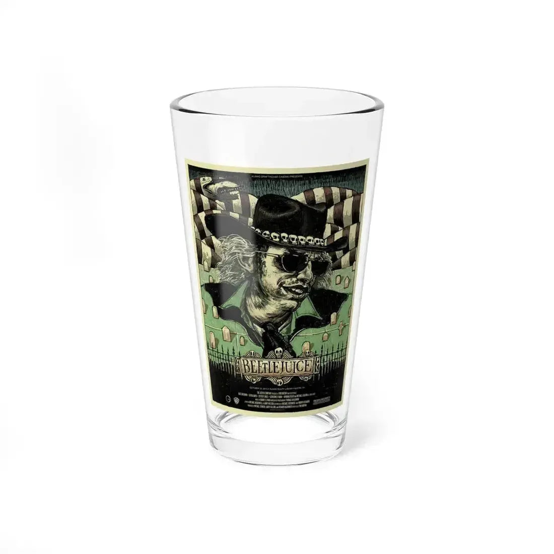 BEETLEJUICE (ALAMO) 1988 Movie Poster - Pint Glass 16oz 16oz - Go Mug Yourself