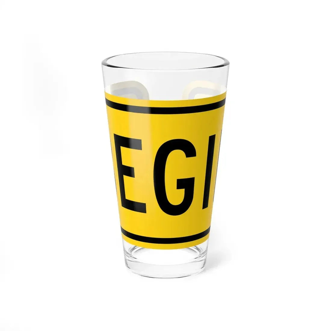 Begin plate Wyoming (Wyoming) (Road Sign) Pint Glss 16oz 16oz - Go Mug Yourself
