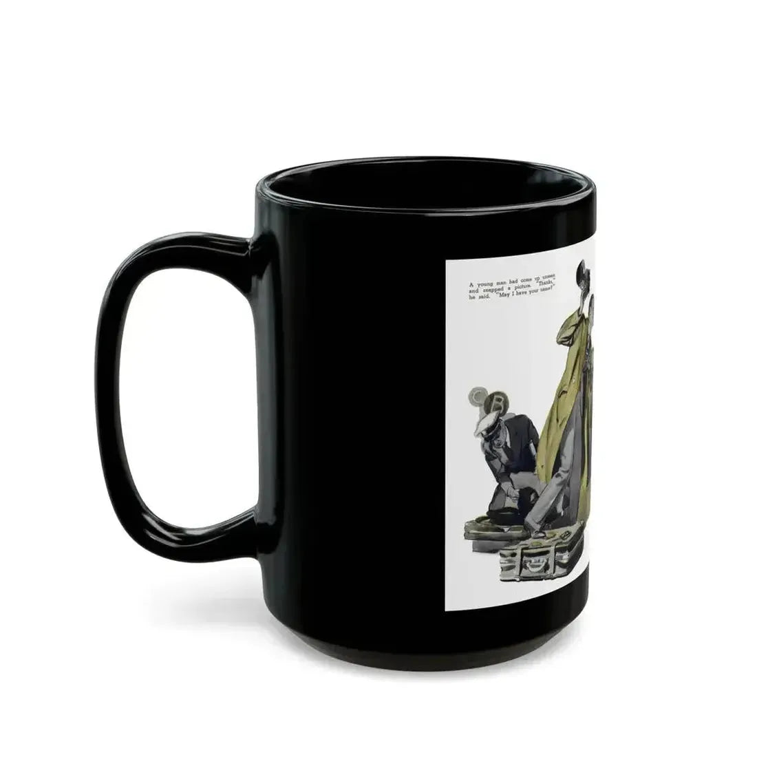Beginning - Dark Masquerade (2), Liberty magazine, May 23, 1936 - Black Coffee Mug - Go Mug Yourself