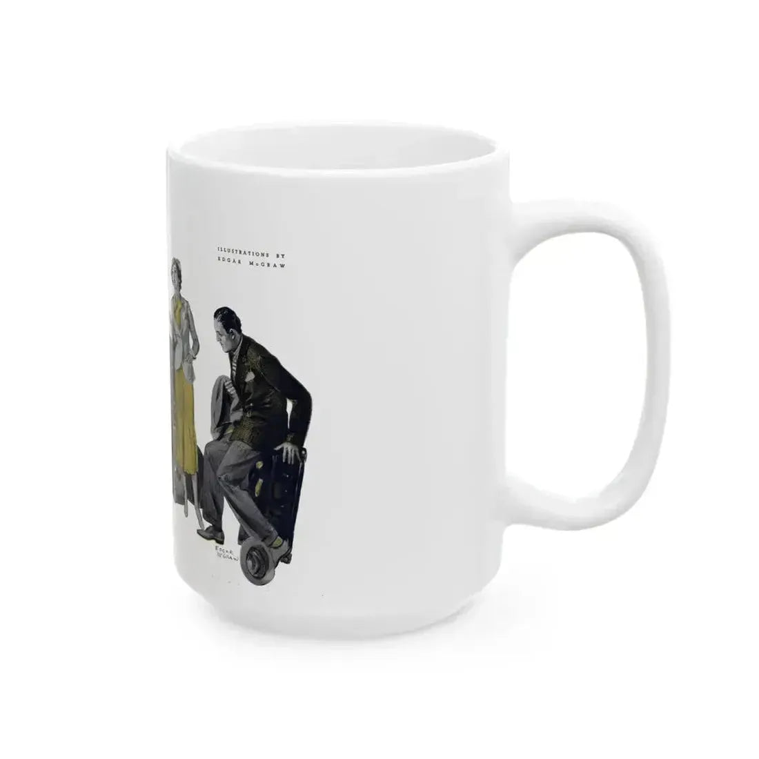 Beginning - Dark Masquerade (2), Liberty magazine, May 23, 1936 - White Coffee Mug - Go Mug Yourself