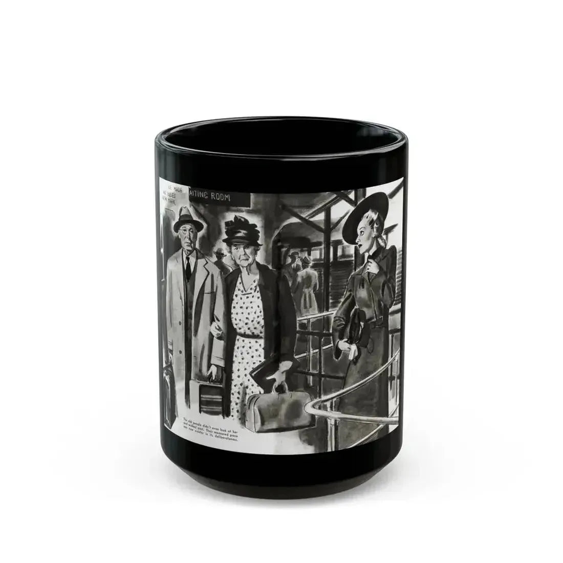 Beginning - Footsteps Behind Her, Liberty magazine, June 21, 1941 - Black Coffee Mug 15oz - Go Mug Yourself