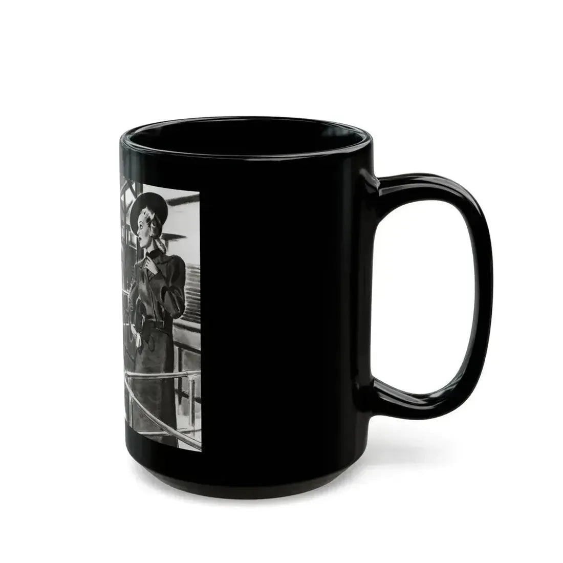 Beginning - Footsteps Behind Her, Liberty magazine, June 21, 1941 - Black Coffee Mug - Go Mug Yourself