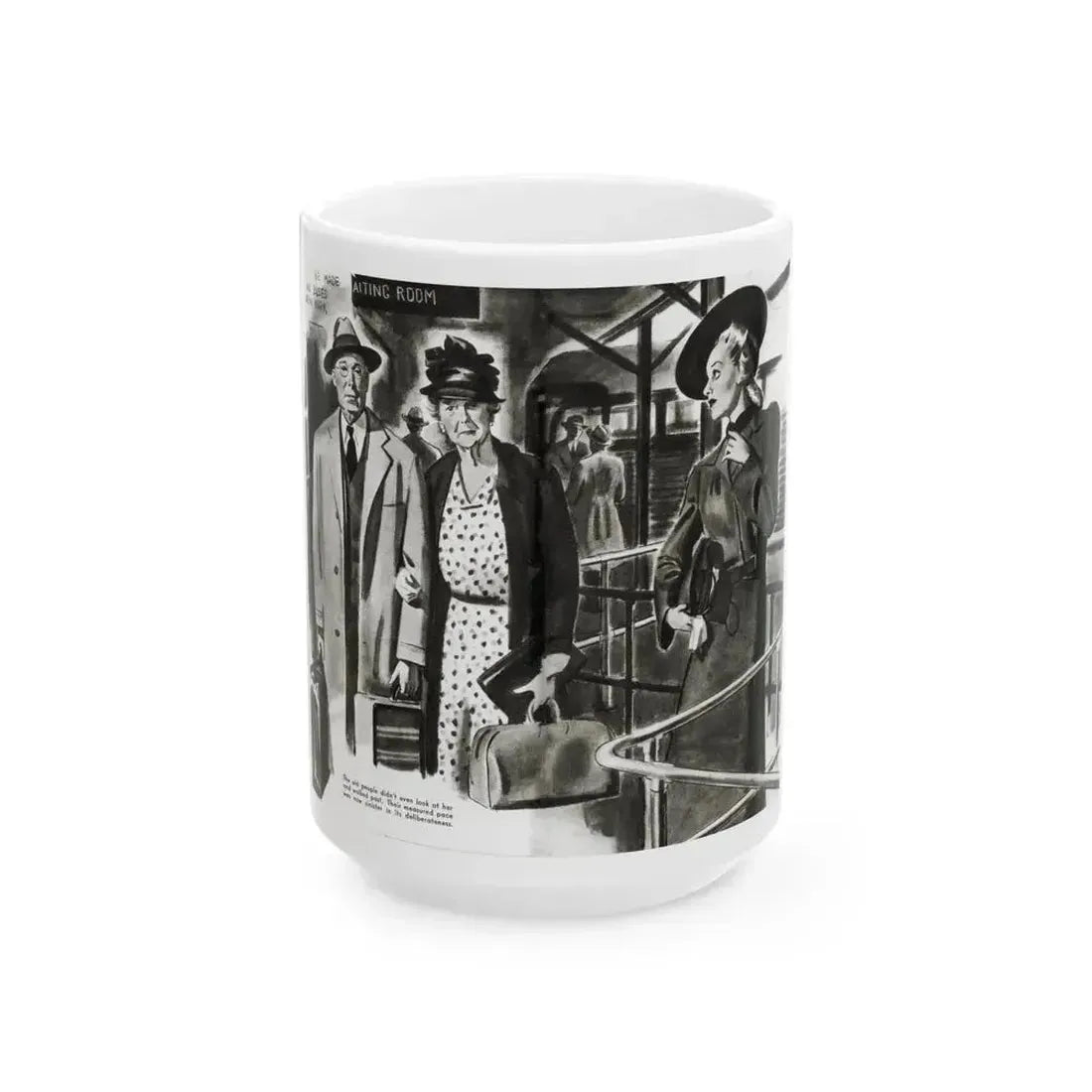Beginning - Footsteps Behind Her, Liberty magazine, June 21, 1941 - White Coffee Mug 15oz - Go Mug Yourself