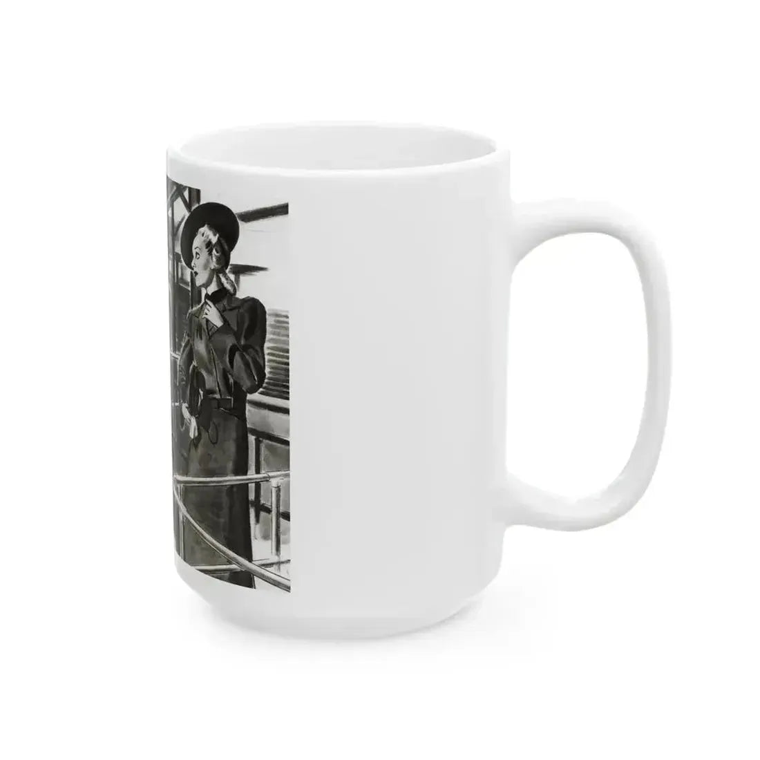 Beginning - Footsteps Behind Her, Liberty magazine, June 21, 1941 - White Coffee Mug - Go Mug Yourself