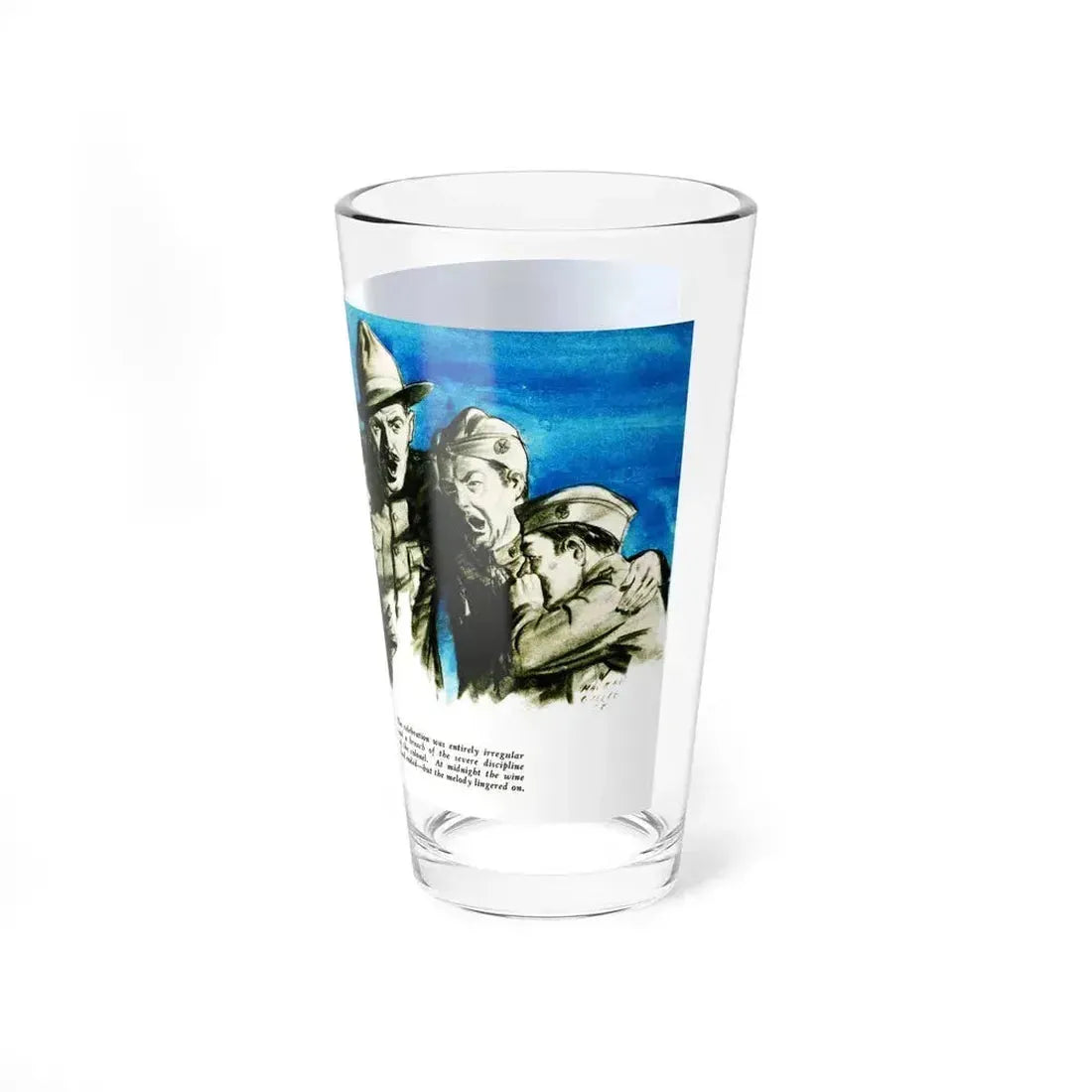 Beginning - No Parachutes (2), Liberty magazine, February 25, 1933 (Magazine Illustration) Pint Glass 16oz - Go Mug Yourself