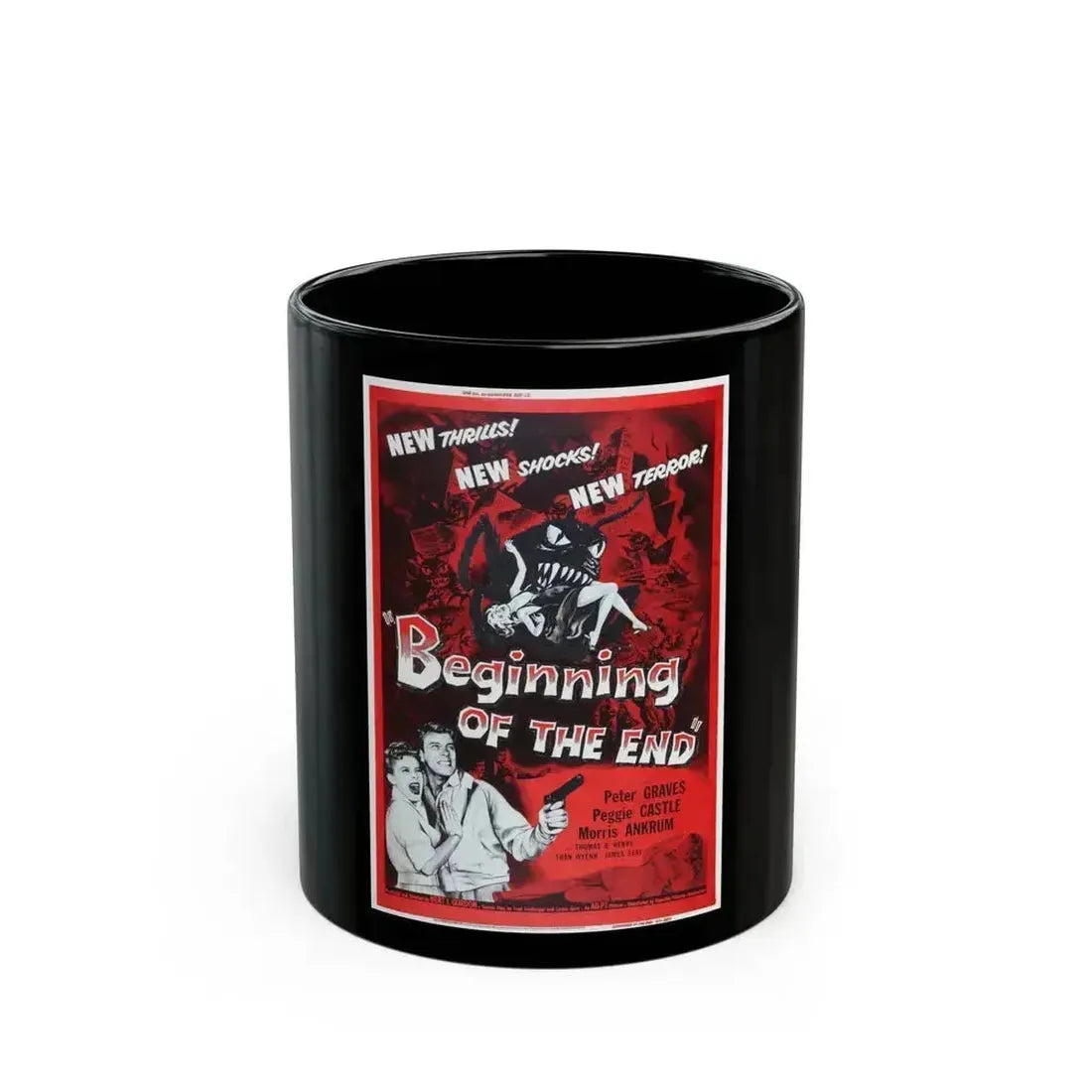 BEGINNING OF THE END 1957 Movie Poster - Black Coffee Mug 11oz - Go Mug Yourself