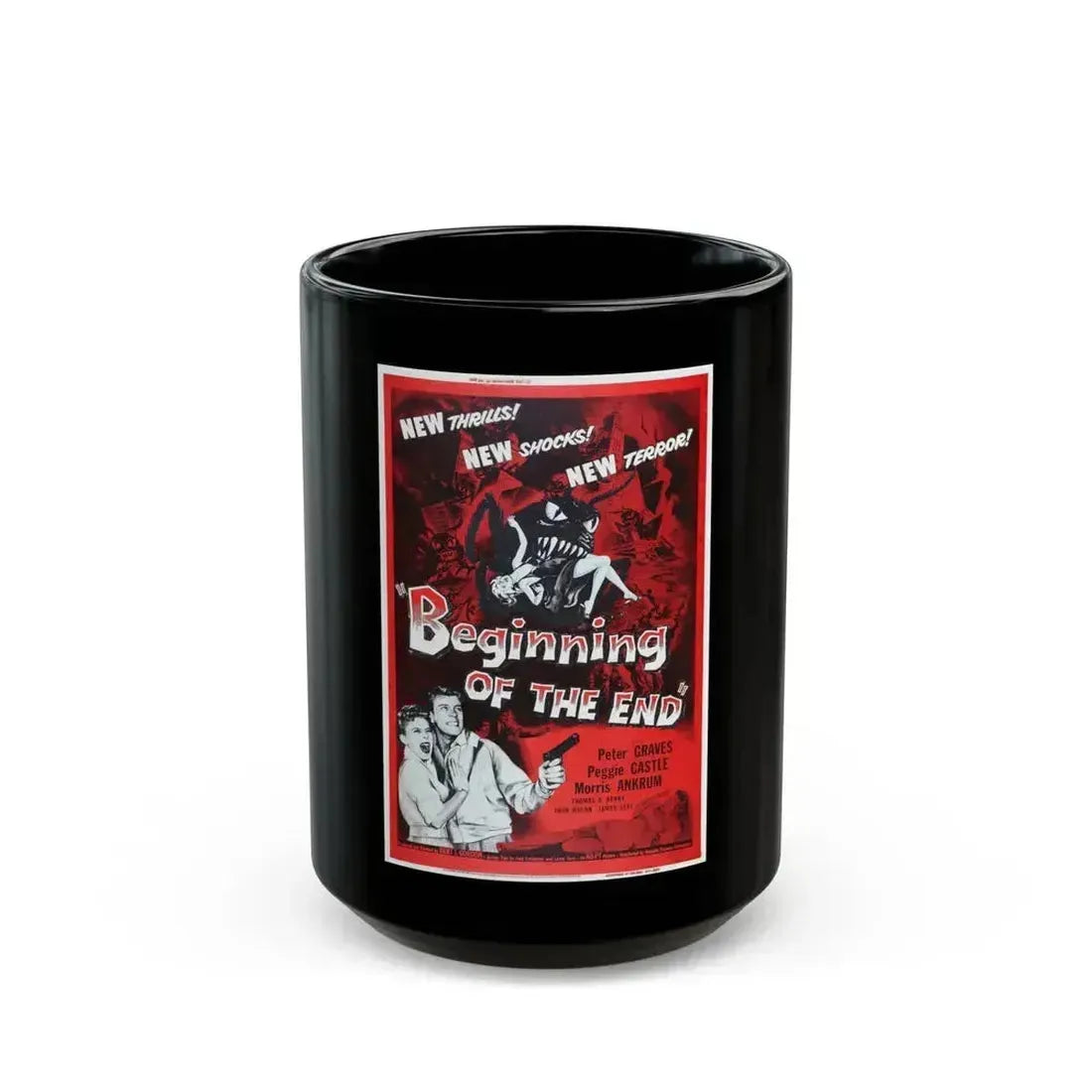 BEGINNING OF THE END 1957 Movie Poster - Black Coffee Mug 15oz - Go Mug Yourself