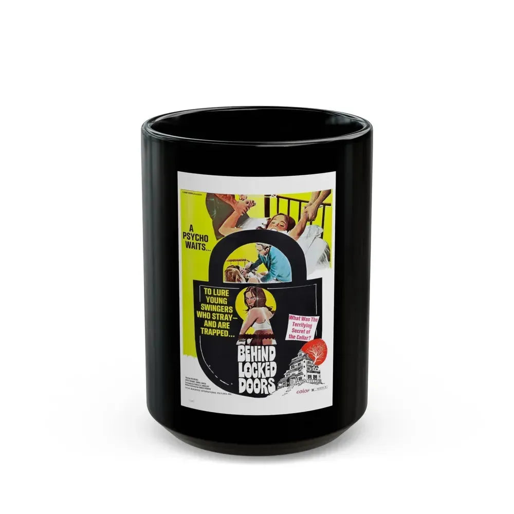 BEHIND LOCKED DOORS 1948 Movie Poster - Black Coffee Mug 15oz - Go Mug Yourself