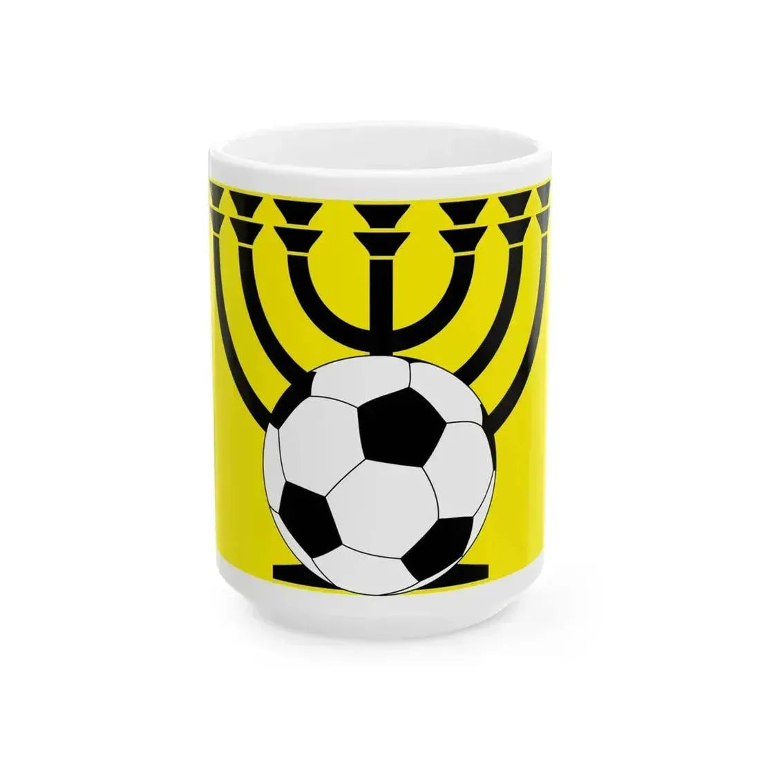 Beitar Jerusalem Menorah (Israel) White Coffee Mug 15oz - Go Mug Yourself