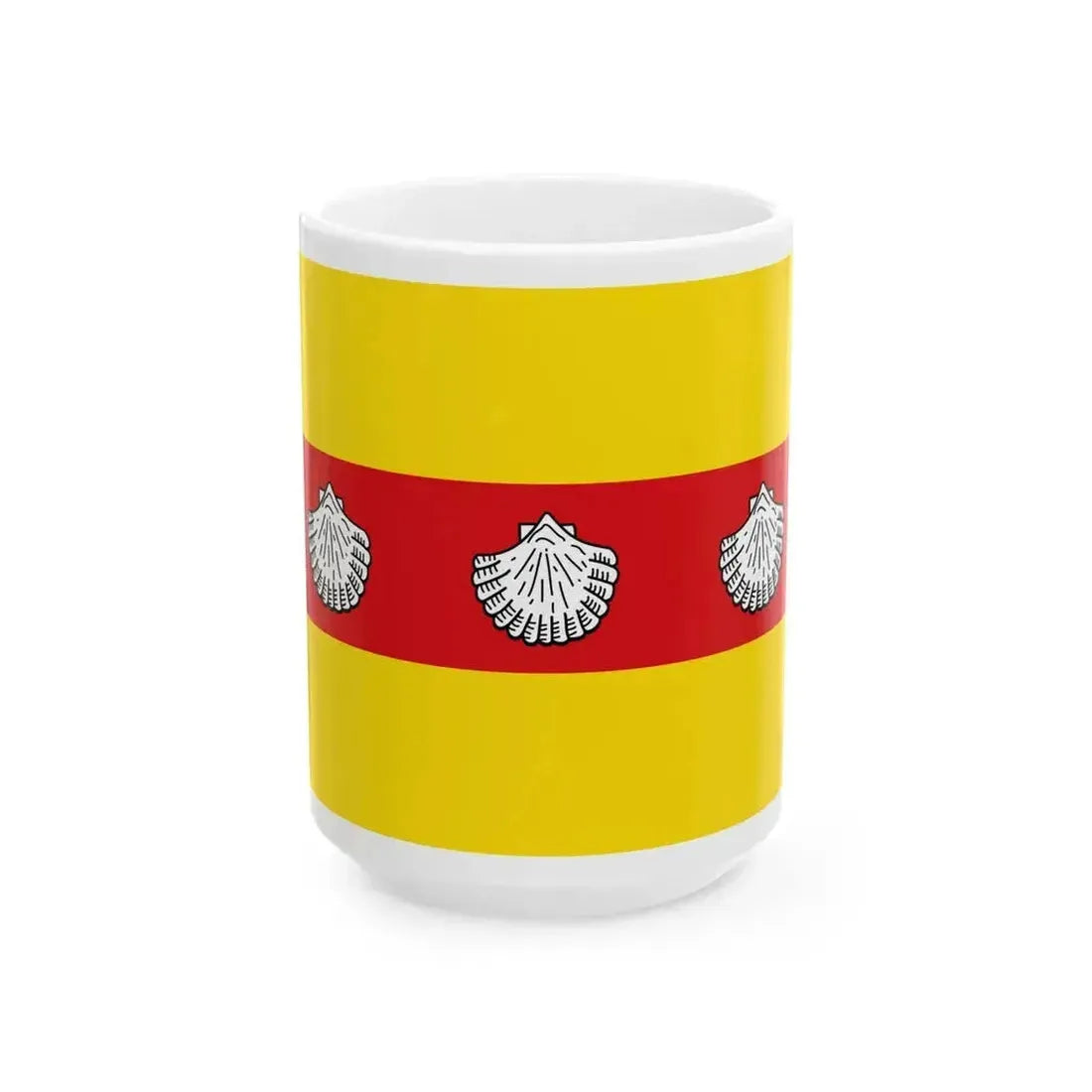 BEL Knokke-Heist Flag (Belgium) White Coffee Mug 15oz - Go Mug Yourself