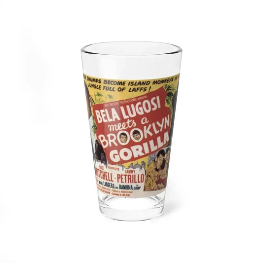 BELA LUGOSI MEETS A BROOKLYN GORILLA 1952 Movie Poster - Pint Glass 16oz 16oz - Go Mug Yourself