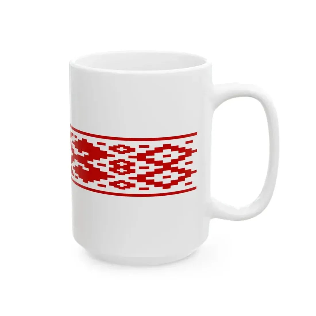 Belarus flag pattern 1995-2012 (Belarus) White Coffee Mug - Go Mug Yourself