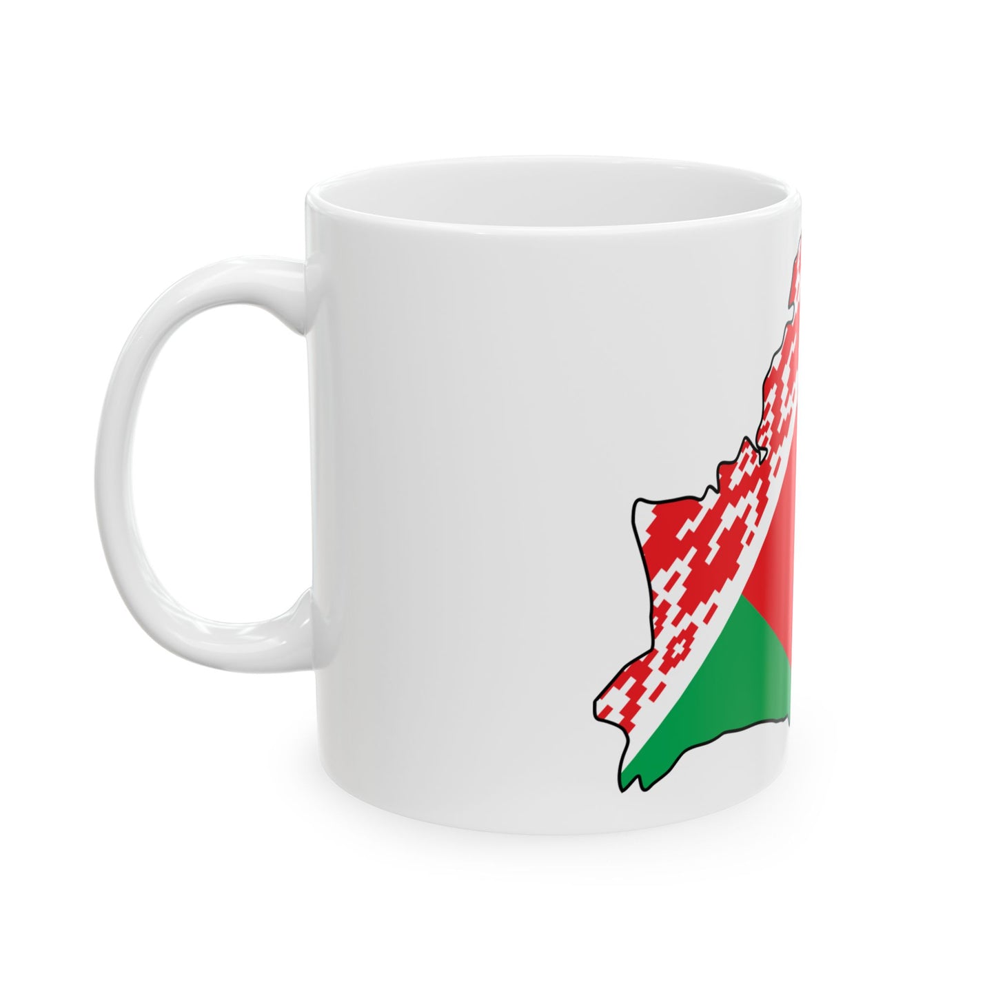 Belarus map and flag (Belarus) White Coffee Mug-Go Mug Yourself