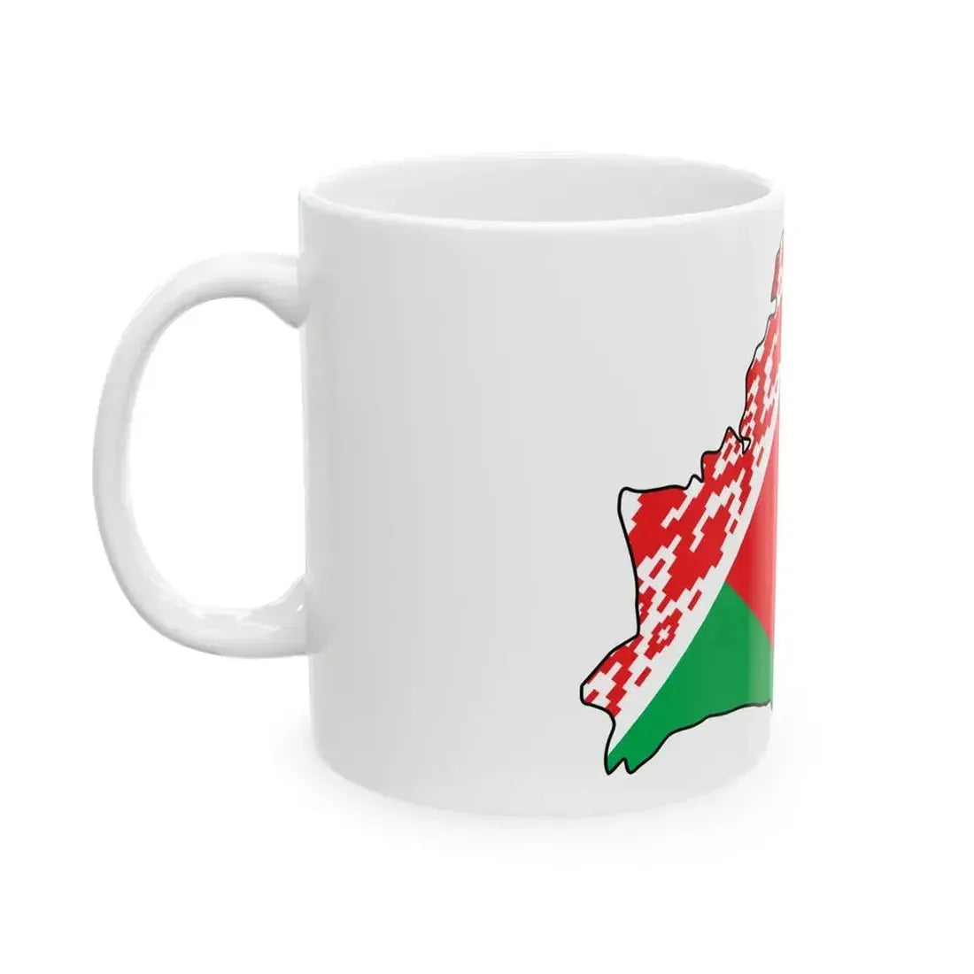 Belarus map and flag (Belarus) White Coffee Mug - Go Mug Yourself