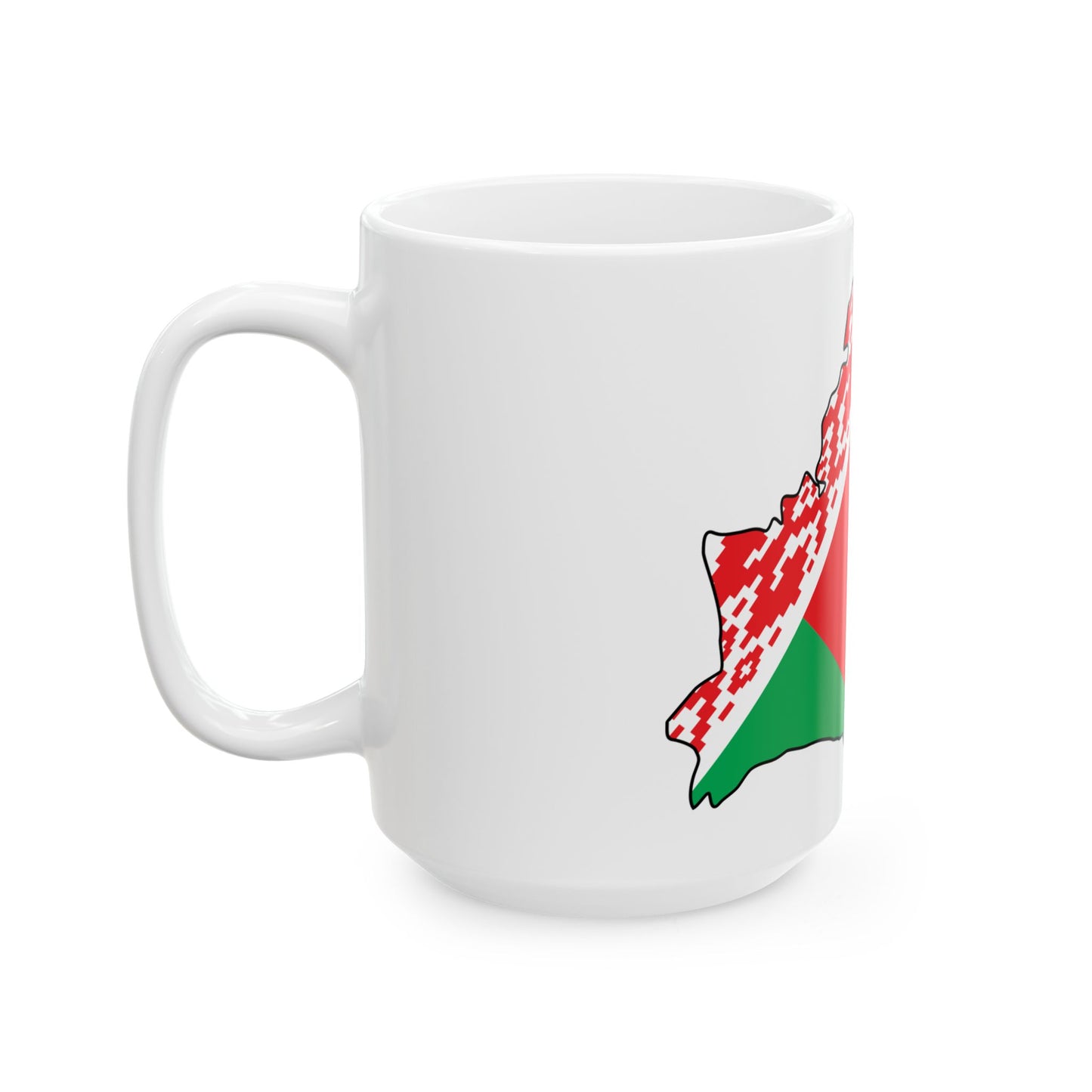 Belarus map and flag (Belarus) White Coffee Mug-Go Mug Yourself
