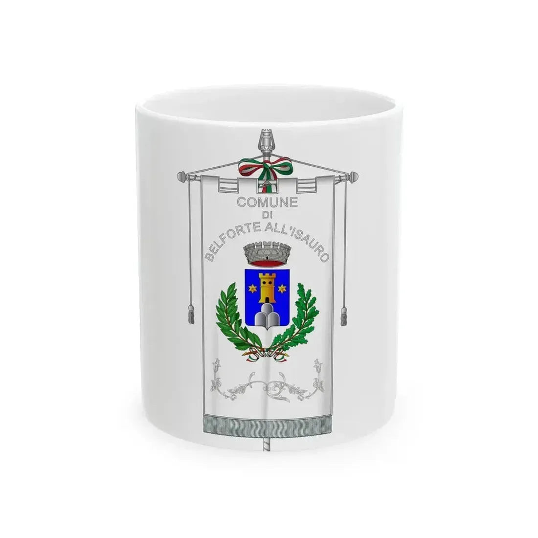 Belforte allIsauro-Gonfalone (Italy) White Coffee Mug 11oz - Go Mug Yourself
