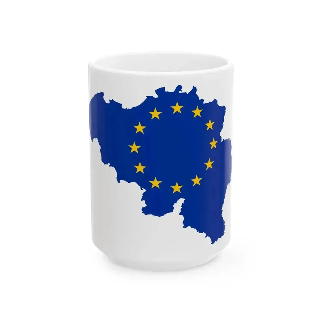 Belgium EU (Belgium) White Coffee Mug 15oz - Go Mug Yourself