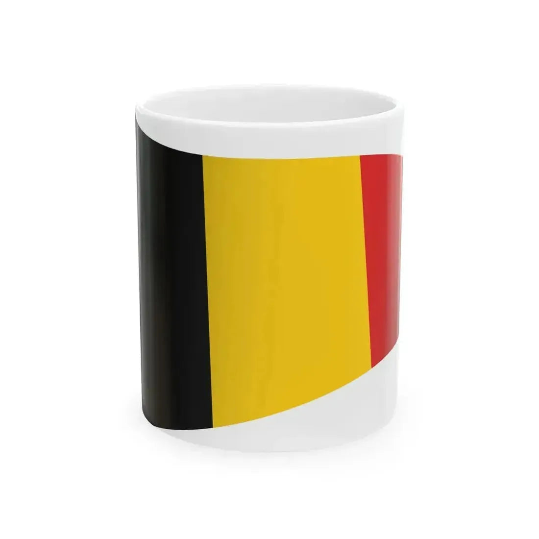Belgium Flag - iconic waving (Belgium) White Coffee Mug 11oz - Go Mug Yourself