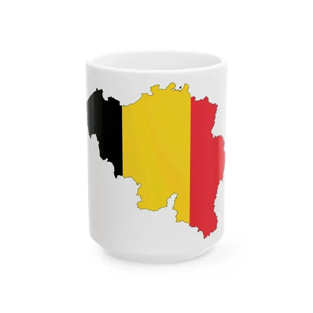 Belgium-Flagmap (Belgium) White Coffee Mug 15oz - Go Mug Yourself