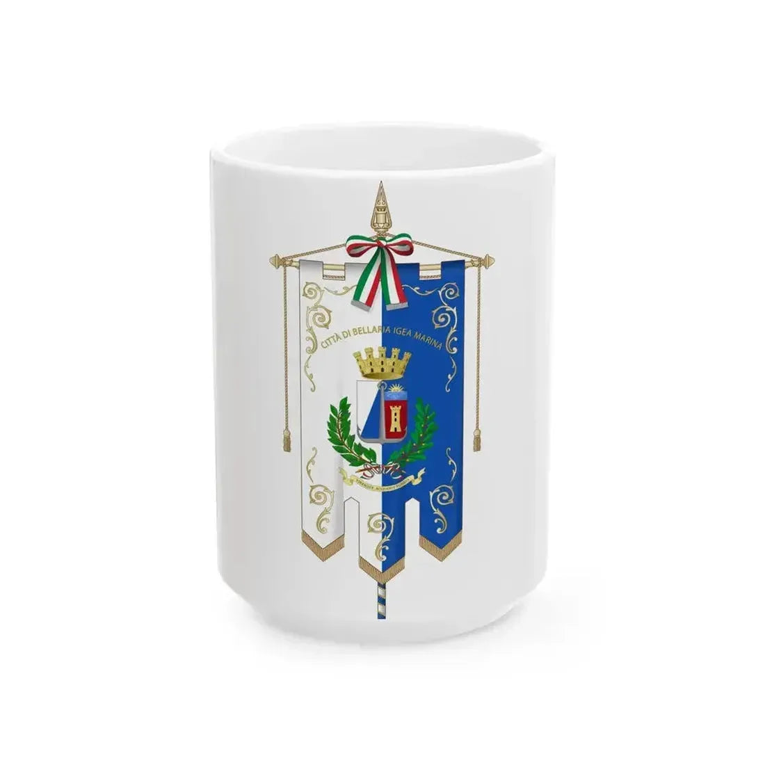 Bellaria-Igea Marina-Gonfalone (Italy) White Coffee Mug 15oz - Go Mug Yourself