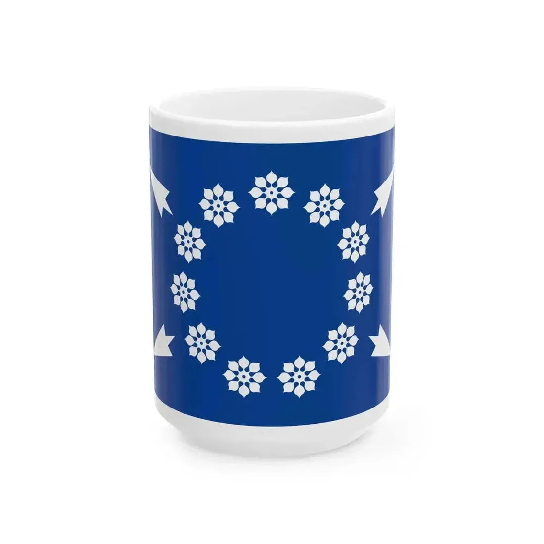 Belle-Ile-en-Mer traditional district flag (France) White Coffee Mug 15oz - Go Mug Yourself