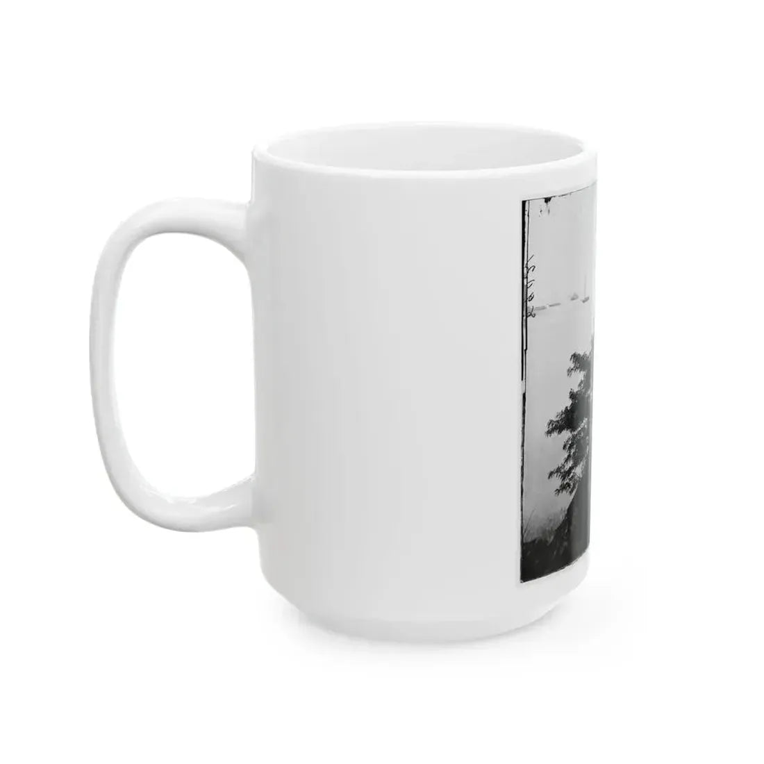 Belle Plain Landing, Virginia. Distance View Of Belle Plain Landing On The James River (U.S. Civil War) White Coffee Mug - Go Mug Yourself